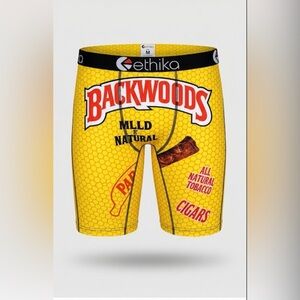 Ethika Mens The Staple Fit Backwoods Graphic Boxer Briefs Yellow Size Medium NEW